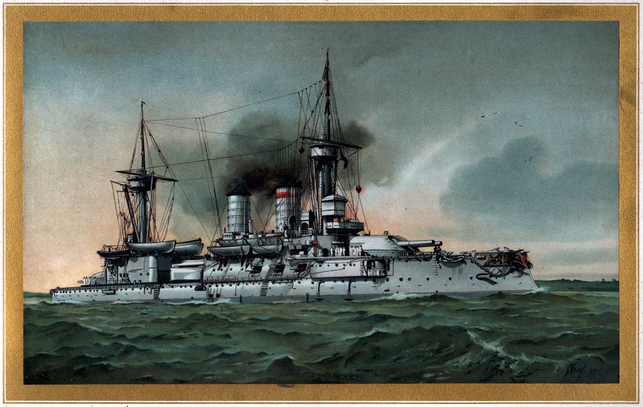 S.M. A vonal hajója Friedrich Wilhelm választófejedelem alkotó: Hugo Graf