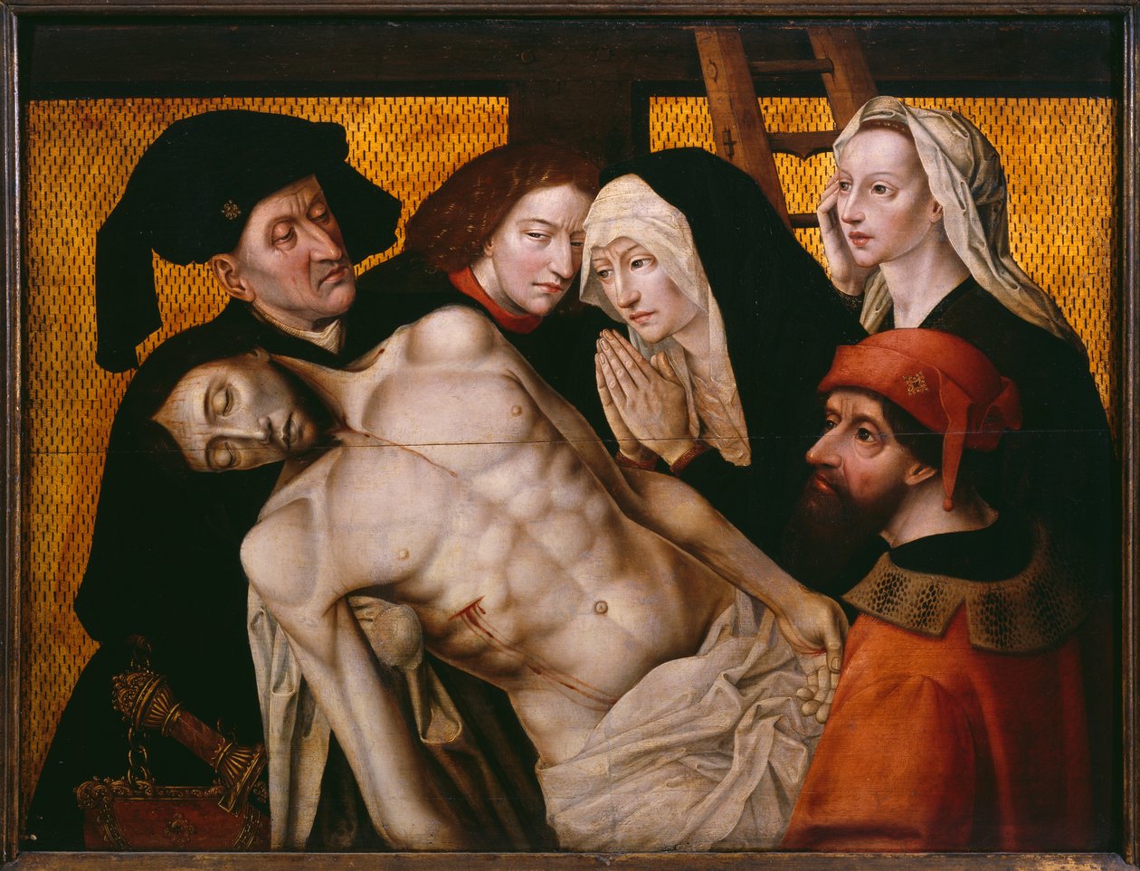 A keresztről való leszállás, 1525 körül alkotó: Hugo van der Goes