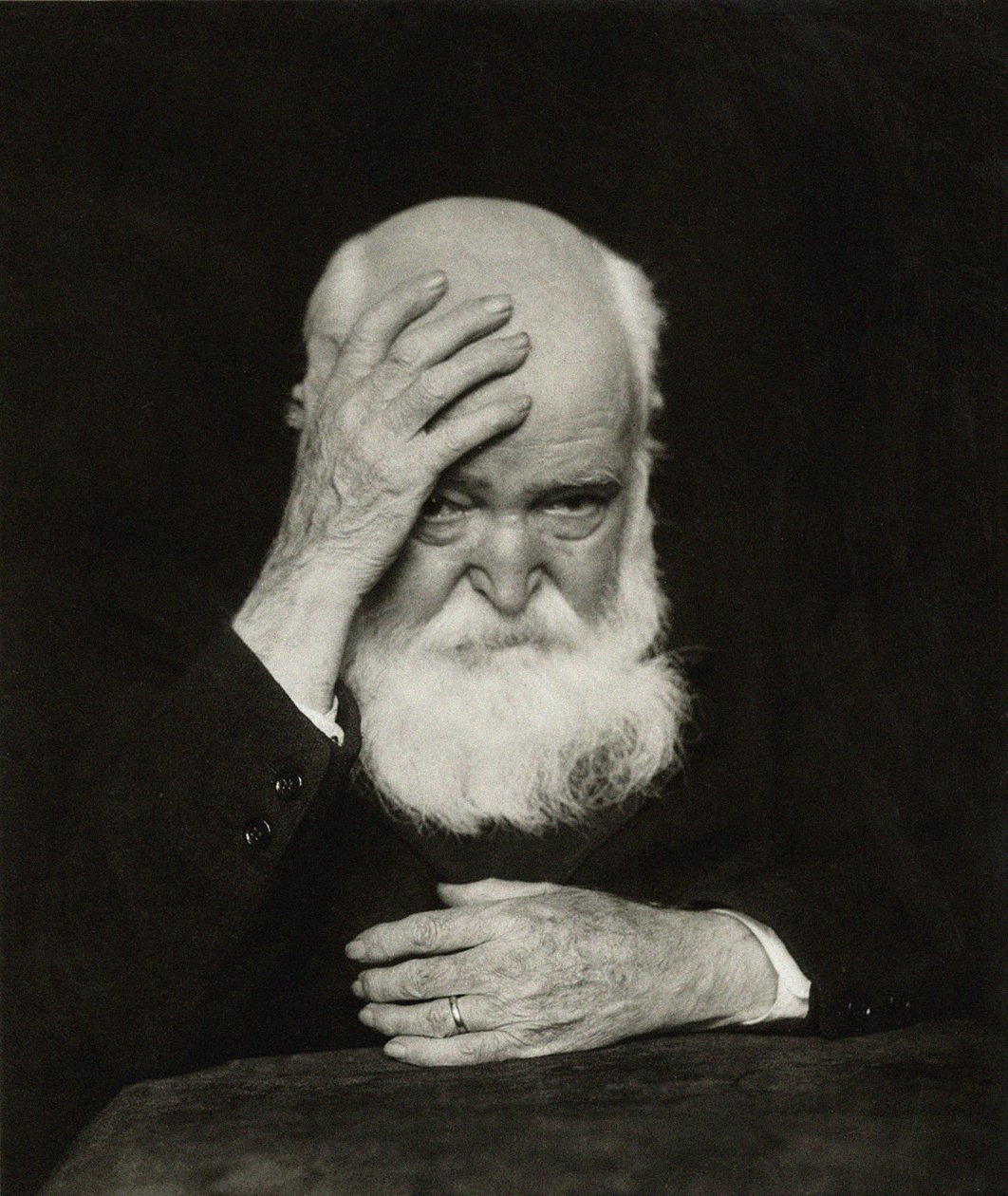 Hans Thoma művész portréja 1839-1924, 1920. alkotó: Hugo Erfurth