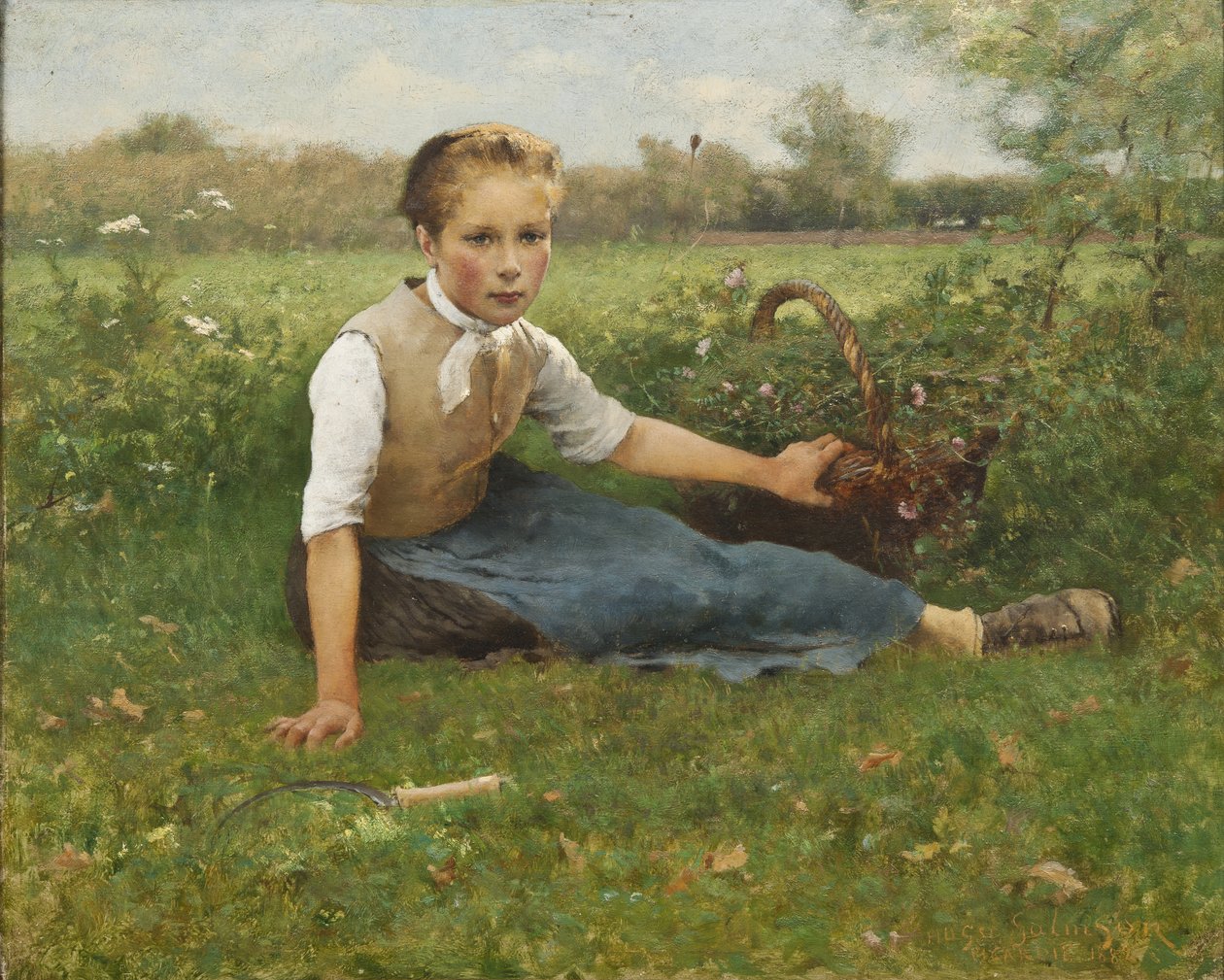 Virágszedés, 1882 alkotó: Hugo Salmson