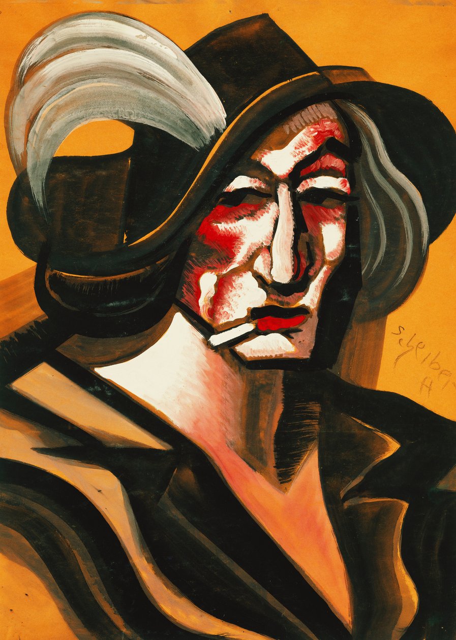 Kalapos hölgy; Dame mit Hut alkotó: Hugo Scheiber