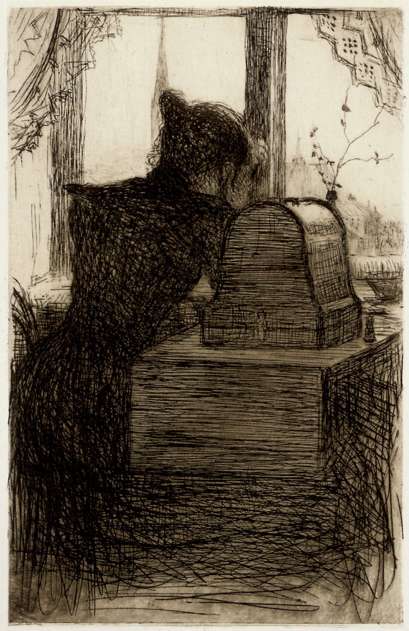 A varrógépnél alkotó: Hugo Simberg