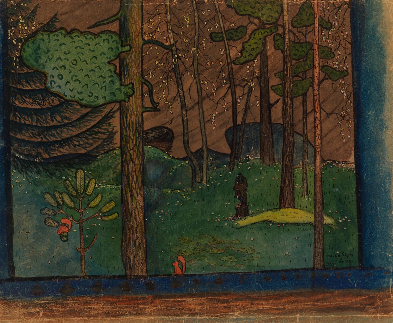 Ősz az erdőben alkotó: Hugo Simberg