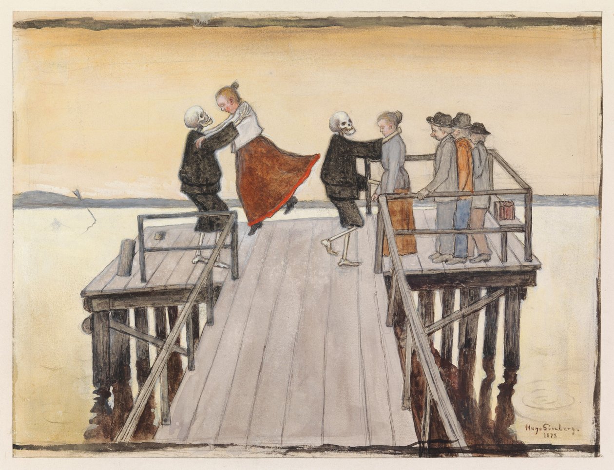 Tánc a rakparton alkotó: Hugo Simberg