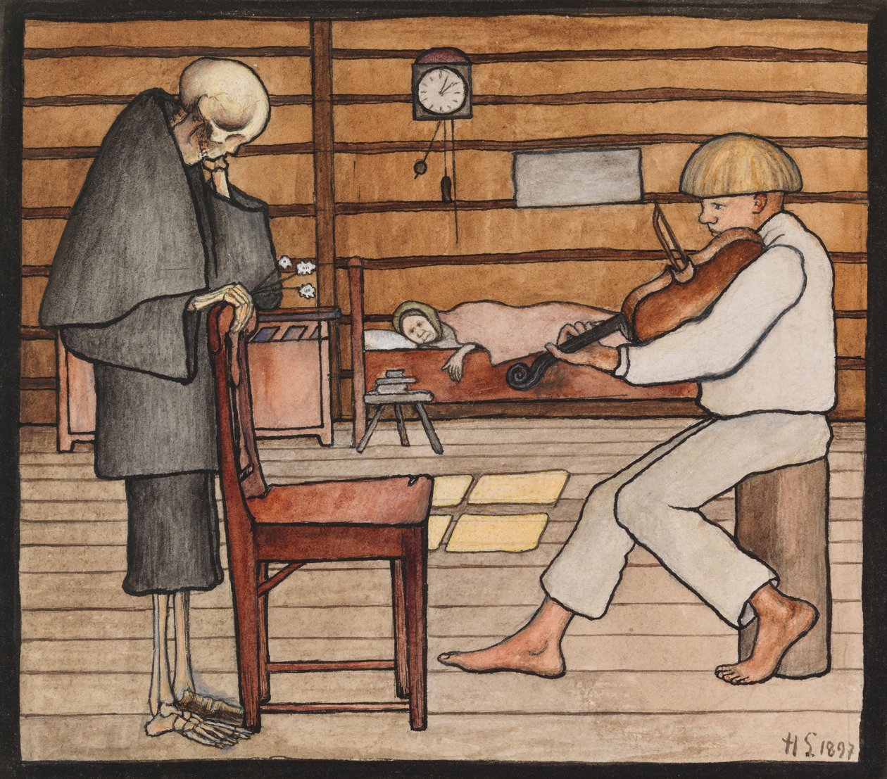 A halál hallgatózik alkotó: Hugo Simberg