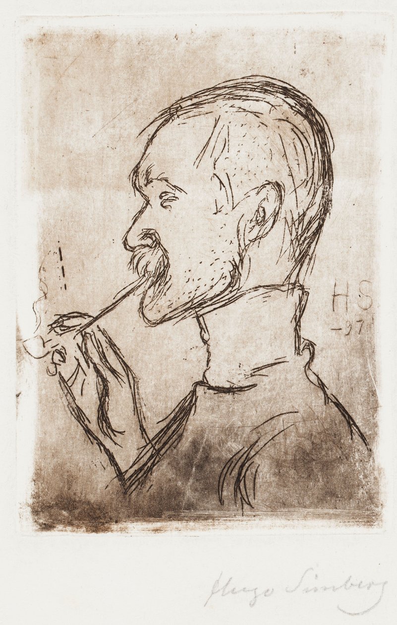 Gallen-Kallela a pipájával alkotó: Hugo Simberg