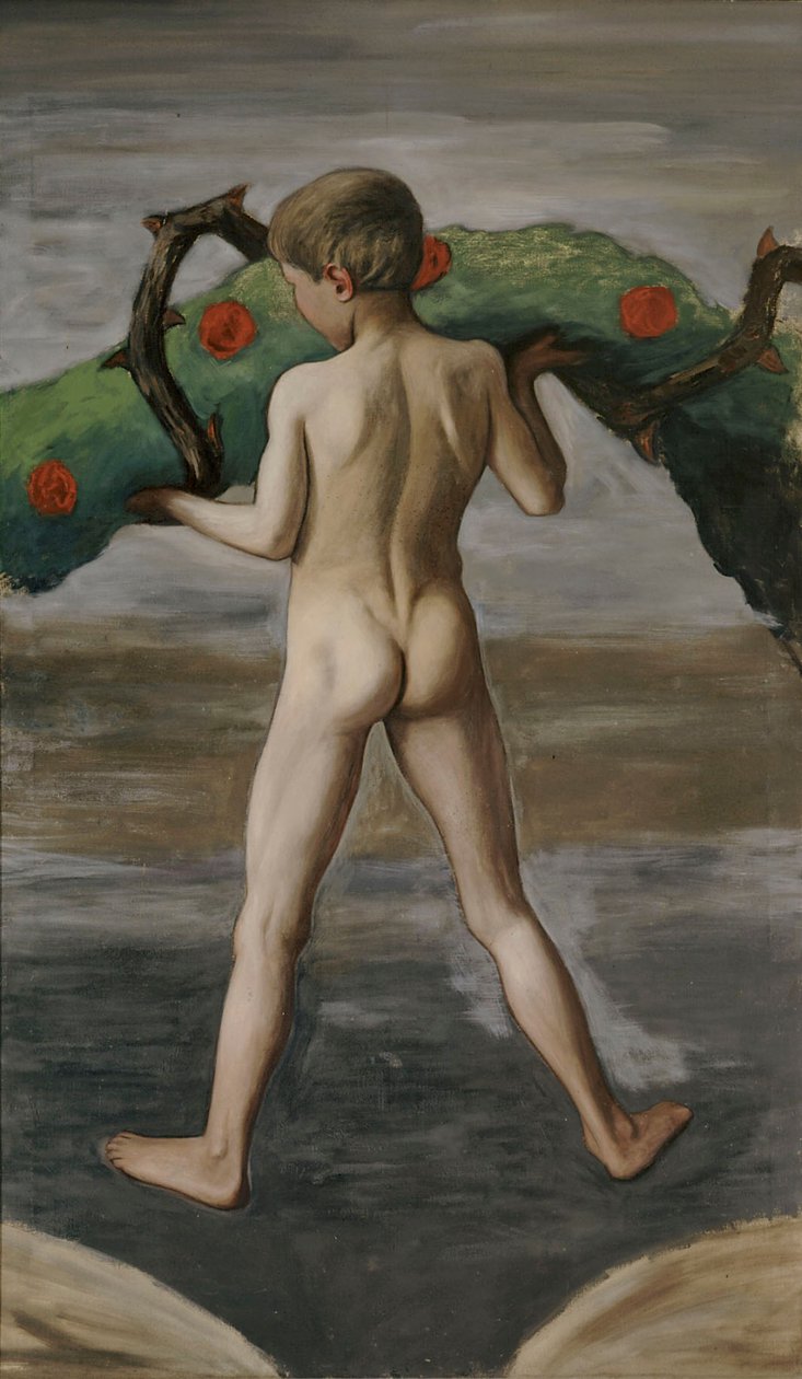 Koszorúvivő; az élet koszorúját hordozó fiú alkotó: Hugo Simberg