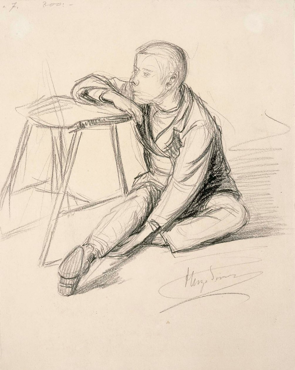 Ülő fiú alkotó: Hugo Simberg