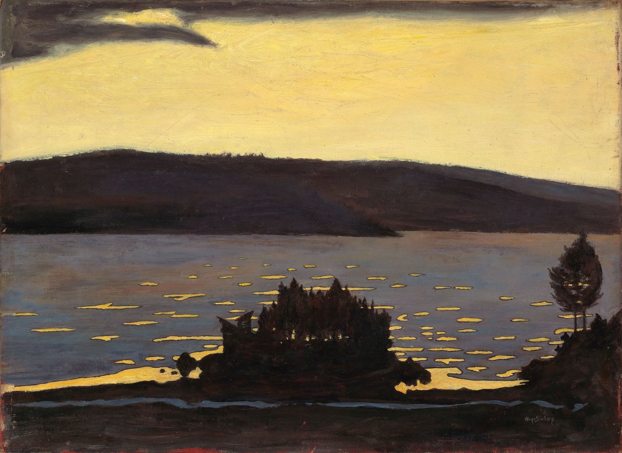 Tavaszi este, jégtörés alkotó: Hugo Simberg