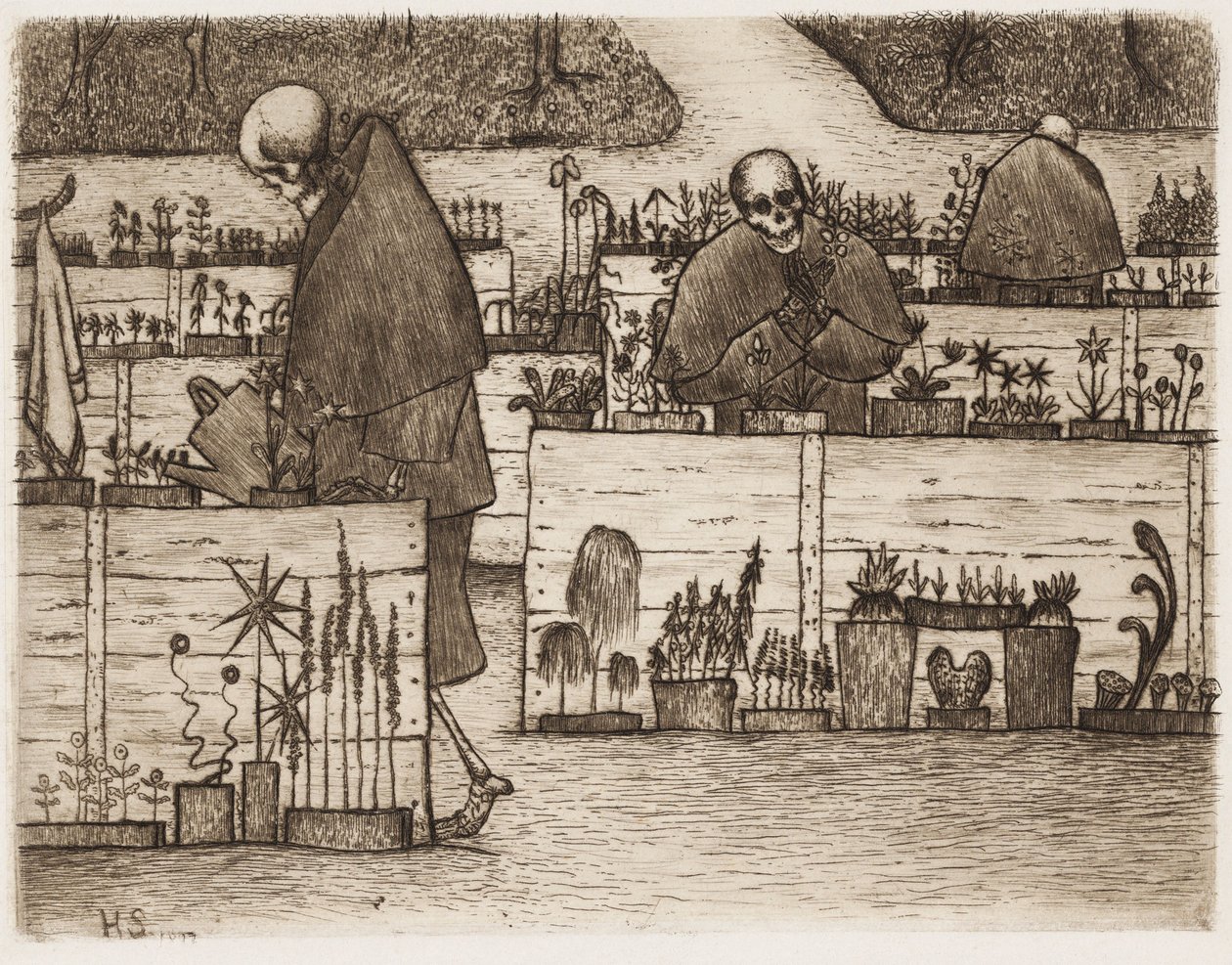 A halál kertje; A halál kertjében alkotó: Hugo Simberg