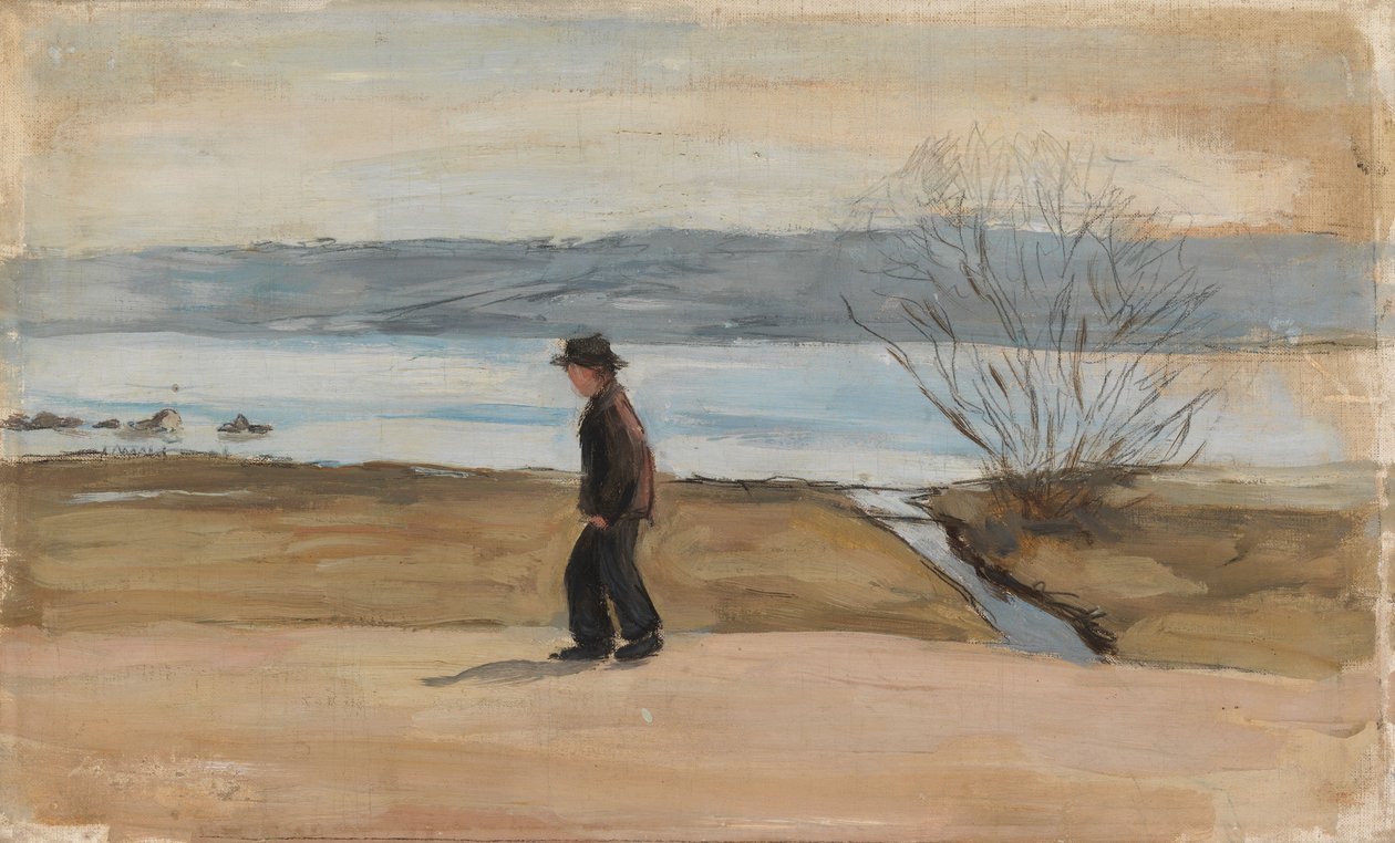 A sebesült angyal, tájképvázlat alkotó: Hugo Simberg
