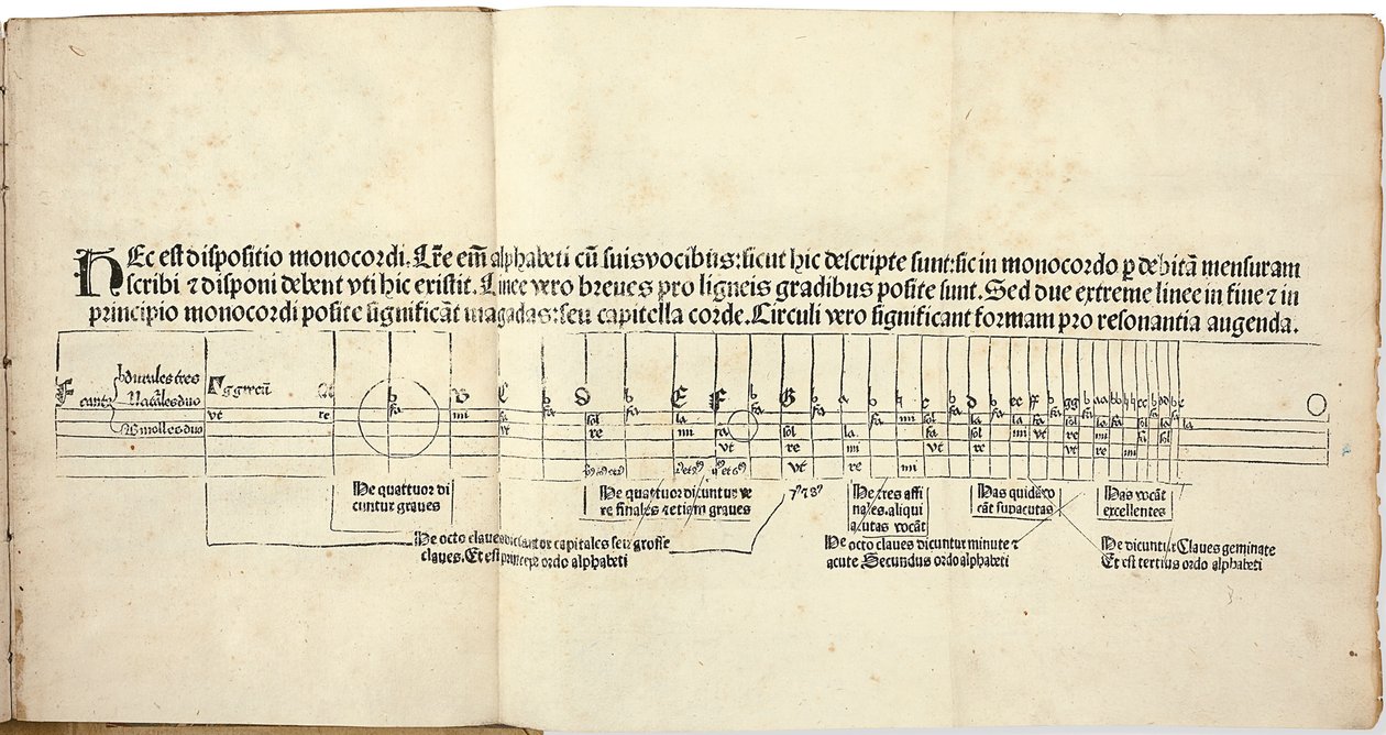 Flores musicae, Hugo Spechtshart von Reutlingen. Első kiadás, 1488. alkotó: Hugo Spechtshart von Reutlingen