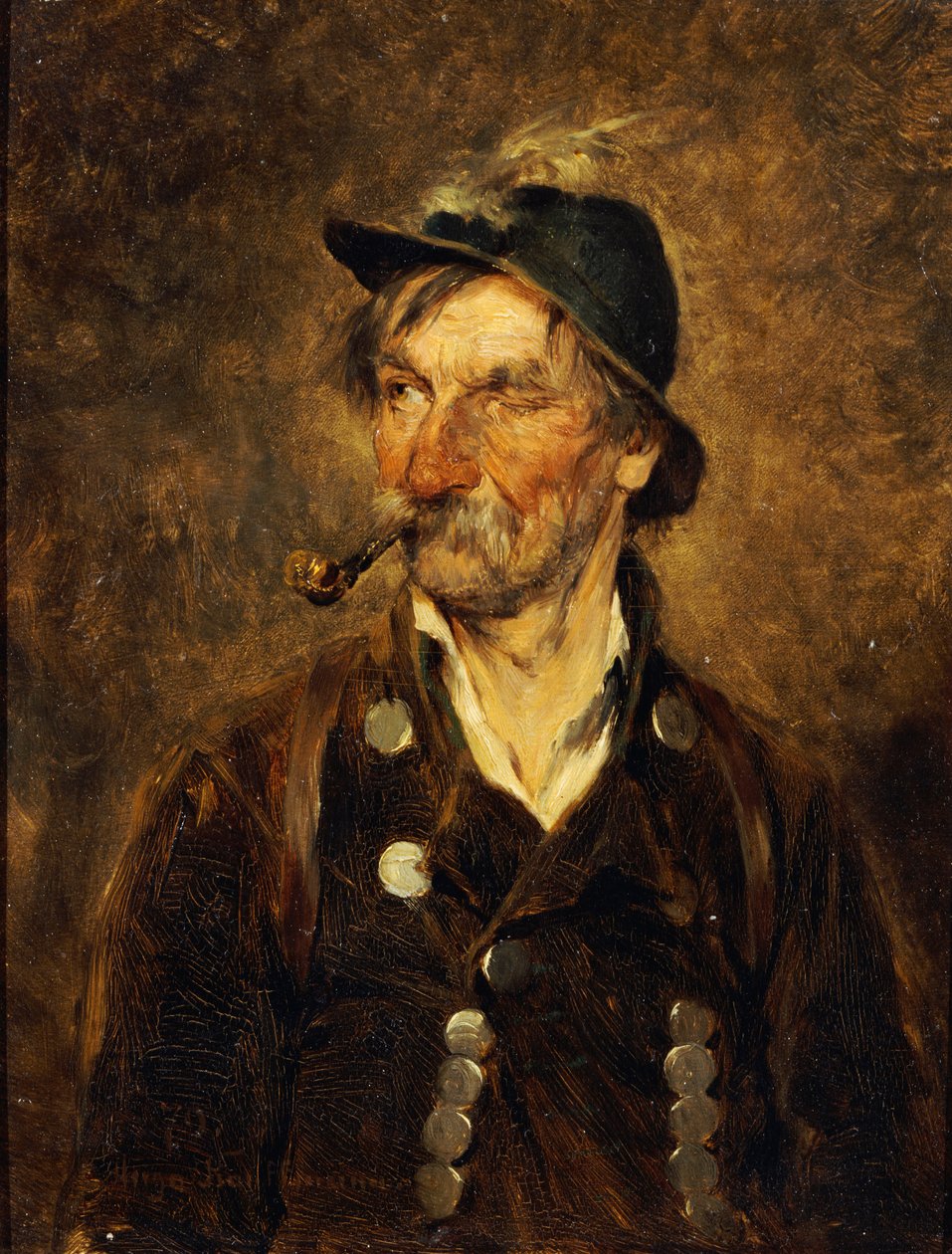 Az öreg vadász, 1879 alkotó: Hugo Wilhelm Kauffman