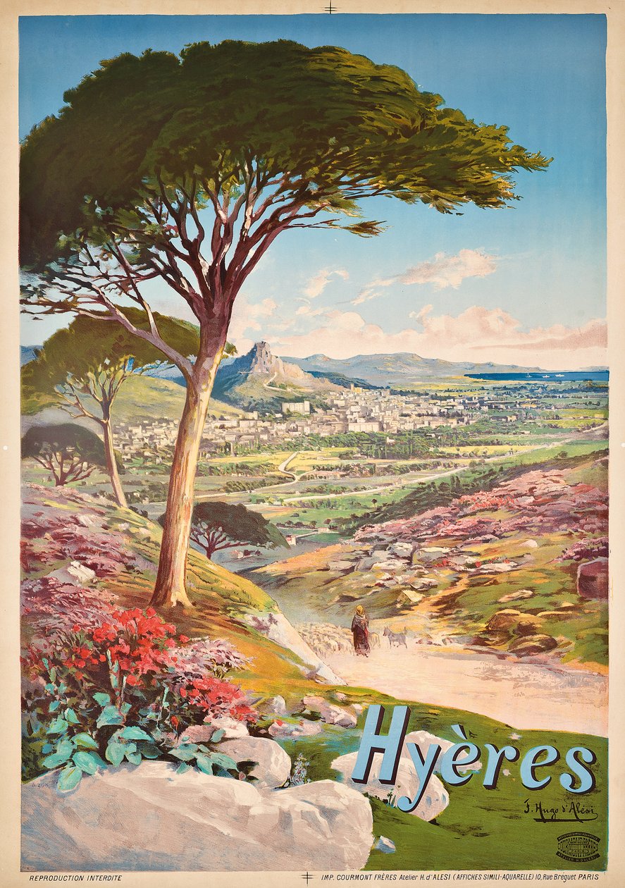 Hyeres-i plakát, Franciaország, 1900 alkotó: Hugo d Alesi