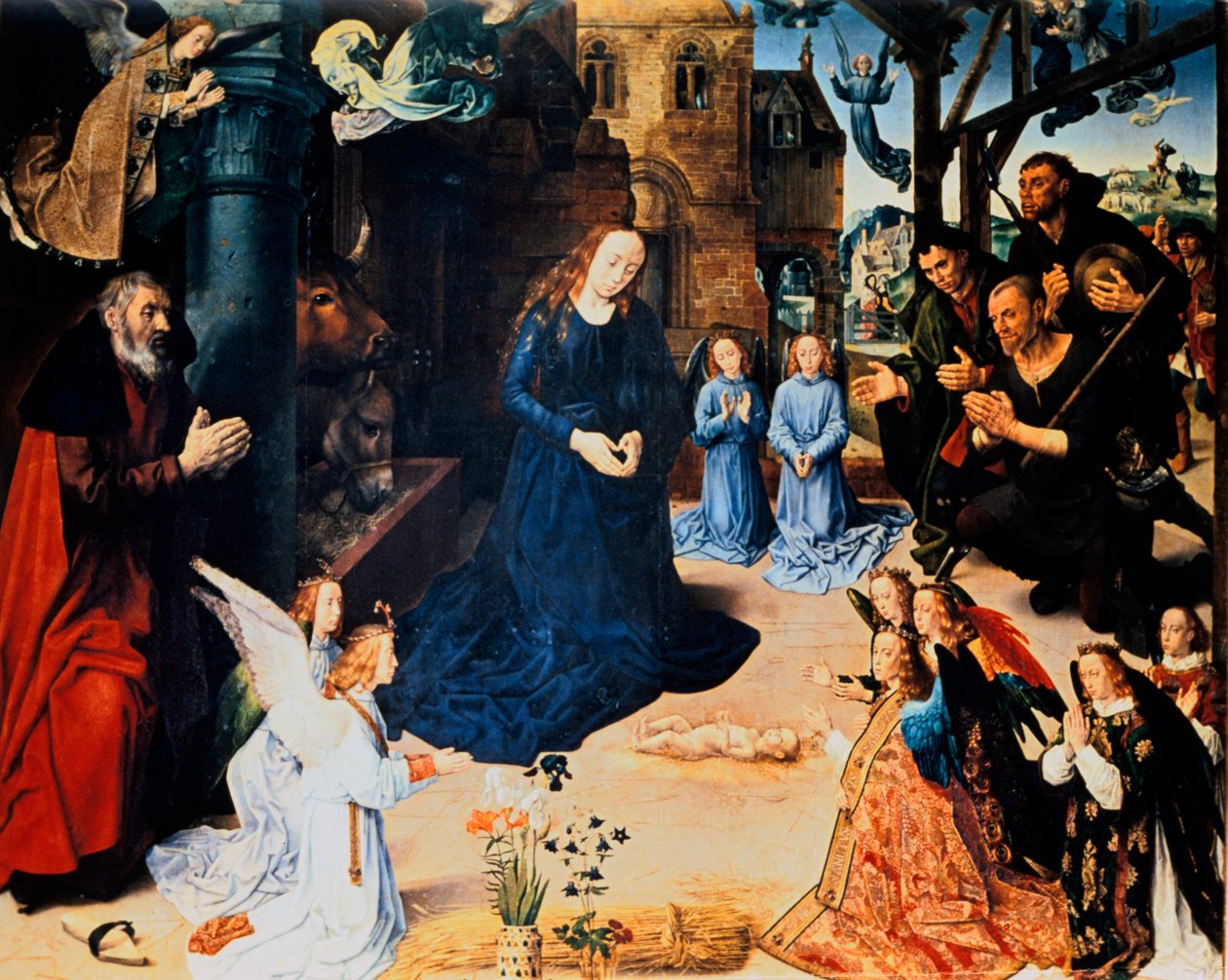 Pásztorimádat, 1476-1479. alkotó: Hugo van der Goes