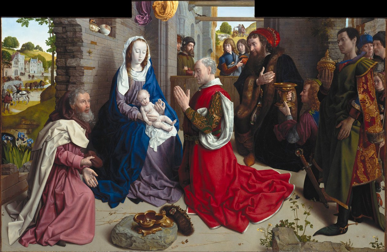 A királyok imádása (Monforte oltár) alkotó: Hugo van der Goes