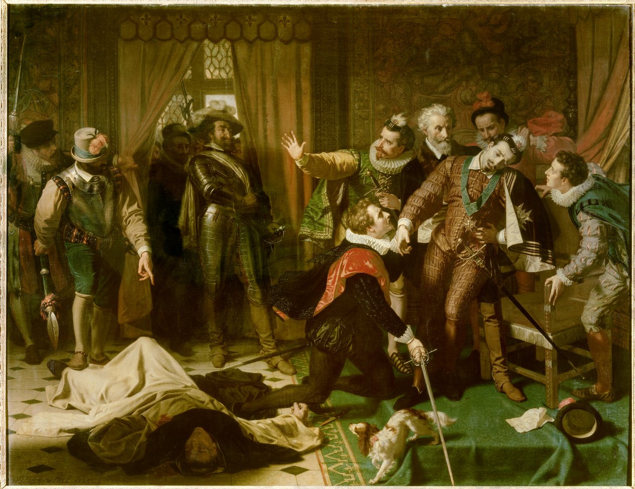 Henrik (1551-1589) meggyilkolása Jacques Clement (1567-1589), a Katolikus Liga dominikai vallási támogatója által augusztus 1-jén alkotó: Hugues Merle