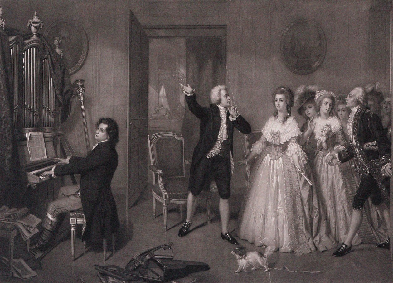 Beethoven Mozart házában. alkotó: Hugues Merle