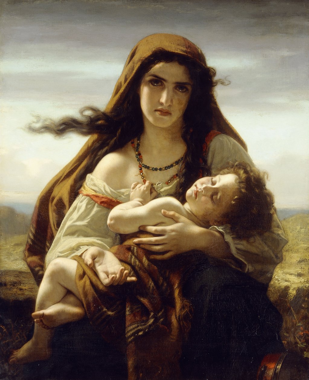 Anya és gyermeke, 1870 alkotó: Hugues Merle