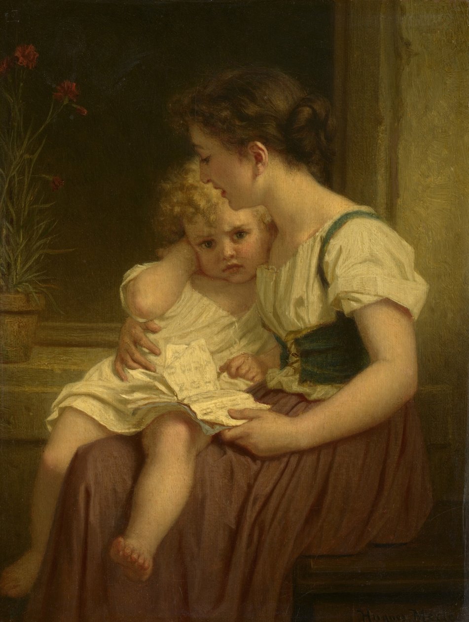 Anya és gyermeke, 1864 körül alkotó: Hugues Merle