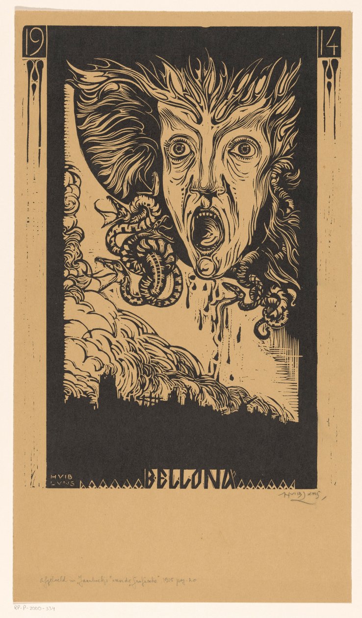 Bellona (cím az objektumon) alkotó: Huib Luns (signed by artist)