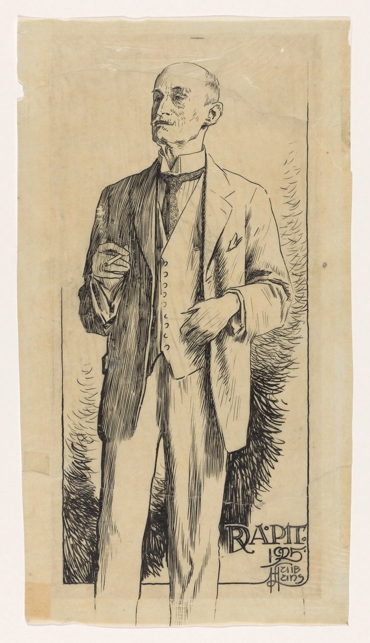 Adrian Pit portréja alkotó: Huib Luns (signed by artist)
