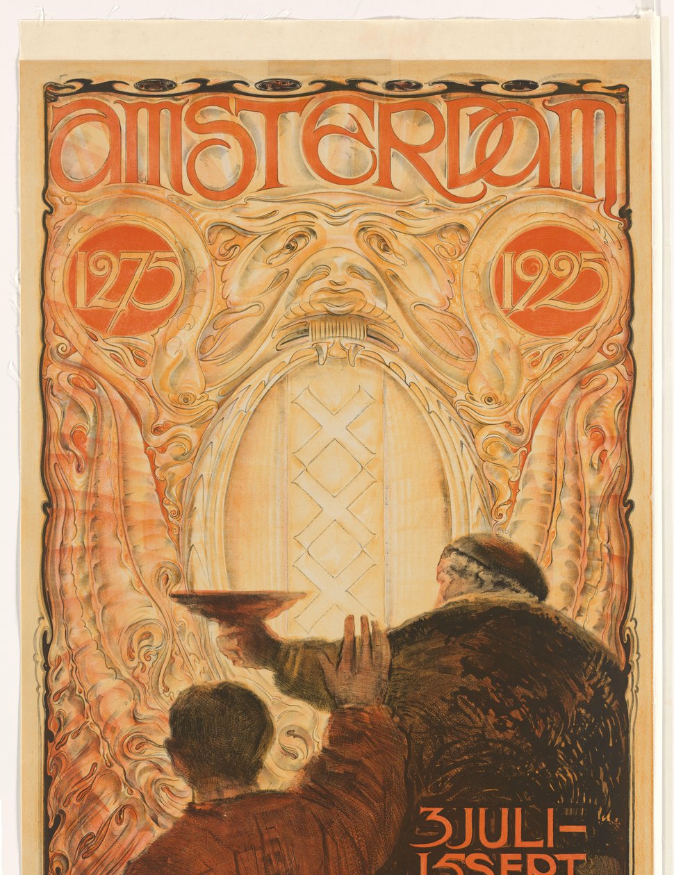 Az Amszterdam 1275-1925 című kiállítás plakátja Amszterdam 1275 1925 (cím a tárgyon) alkotó: Huib Luns