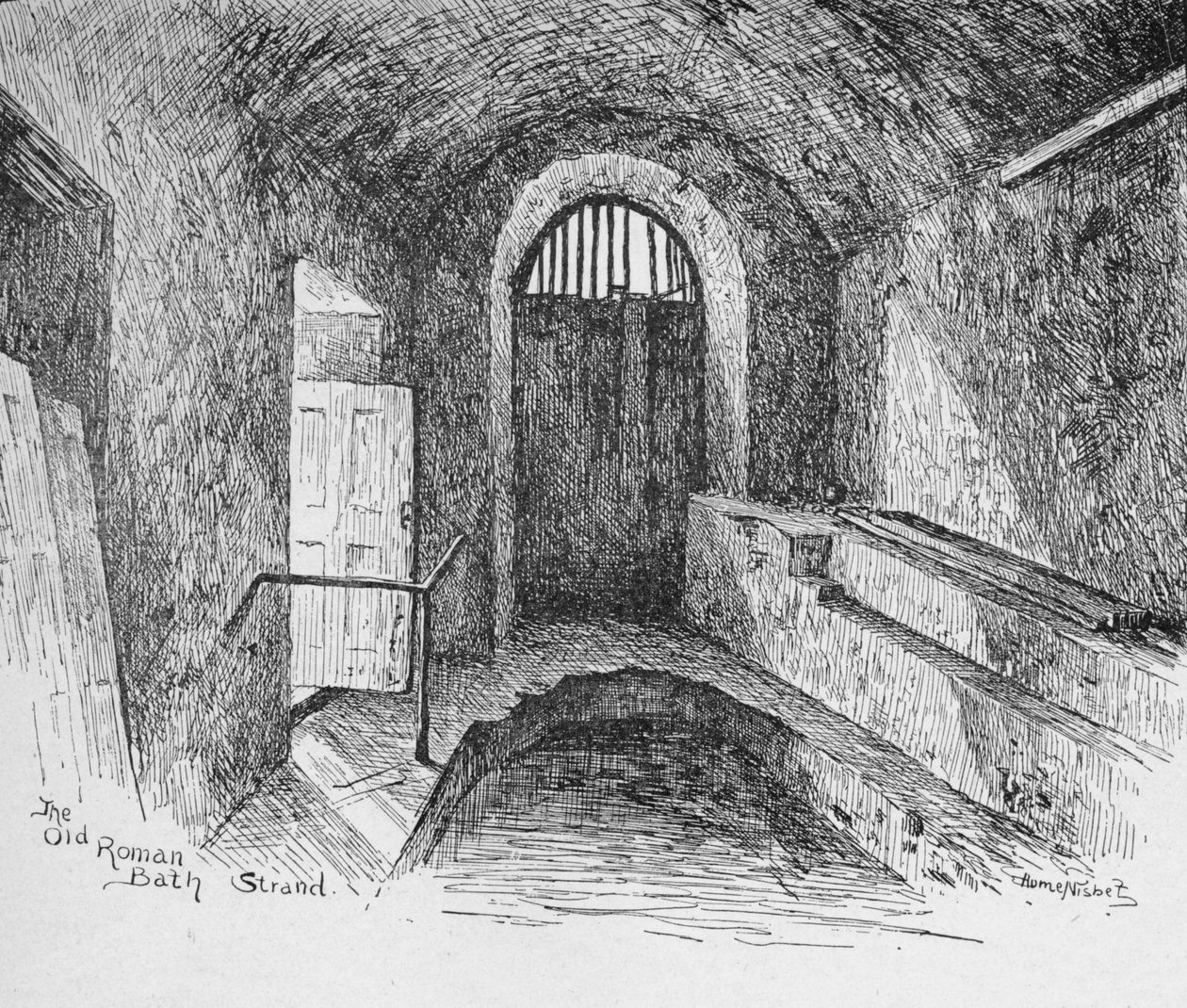 A régi római fürdő lelátója, 1890 alkotó: Hume Nisbet