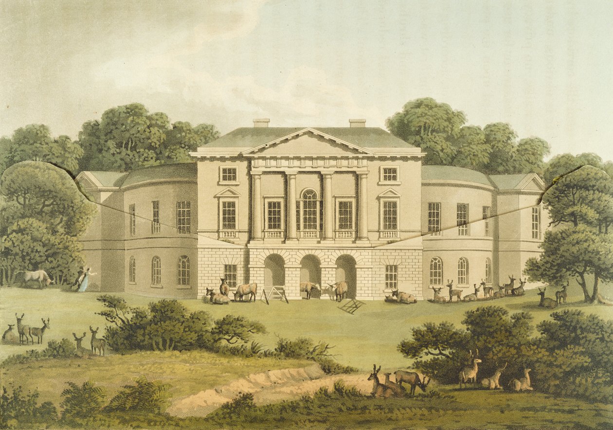 Lord Sidmouth, Richmond Park, a "Fragments on the Theory and Practice of Landscape Gardening"-ből, 1816 alkotó: Humphry Repton