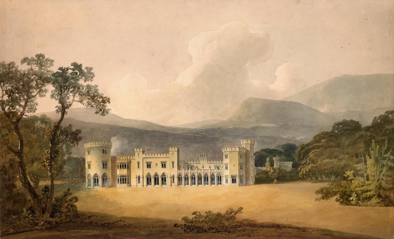 A Shanbally-kastély kerti homlokzata, Tipperary megye alkotó: Humphry Repton