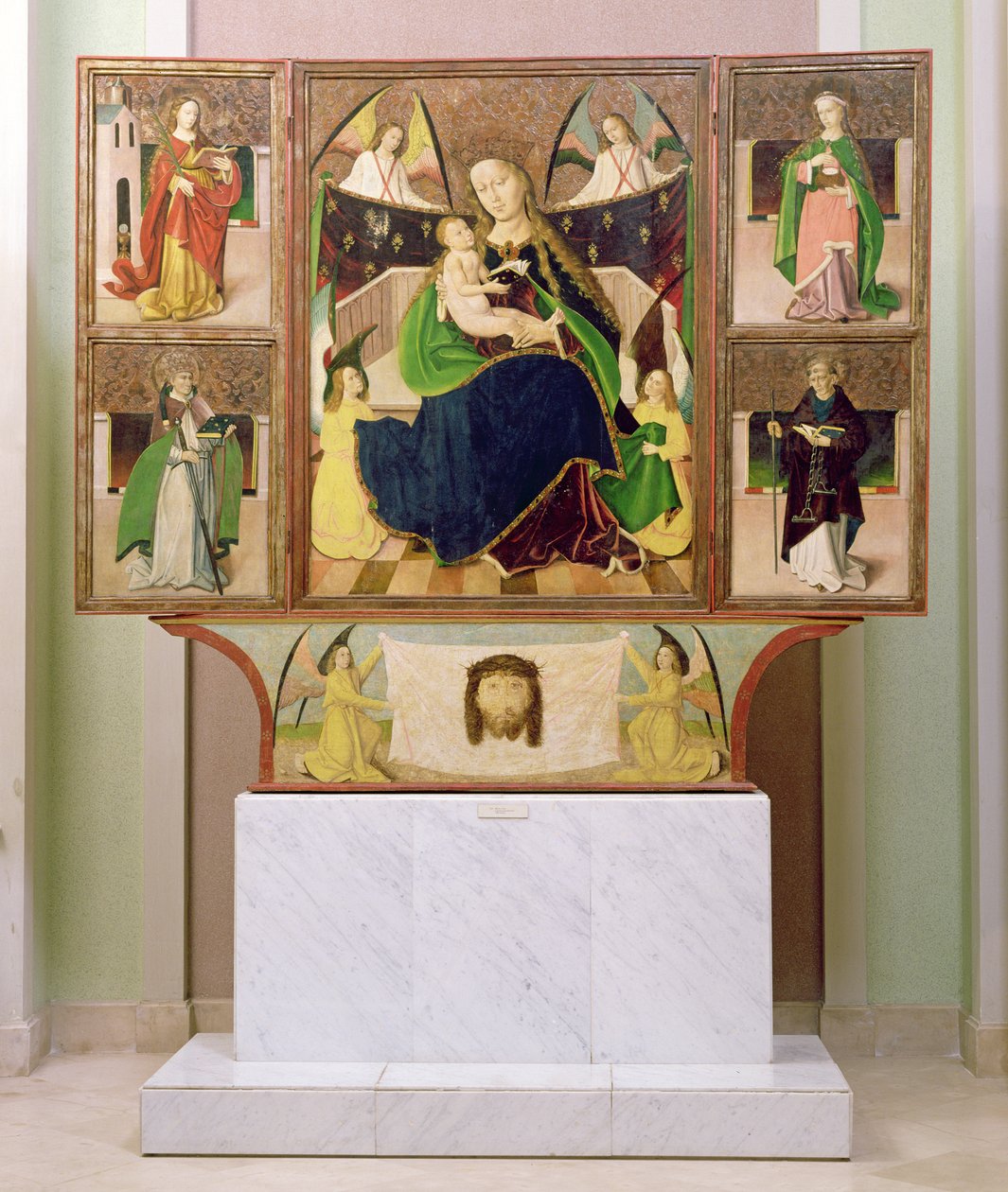 Liptoszentandrasi Szűz Mária oltárkép 1480 körül (tempera a táblán) alkotó: Hungarian School