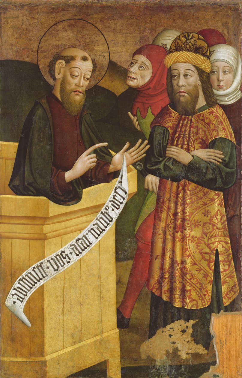 A csíksomlyói Szent Péter és Szent Pál-templom egykori főoltárképének táblája, 1480 körül (táblán tojástempera) alkotó: Hungarian School