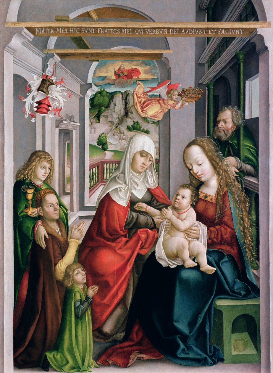 Szent Anna Szűzanyával és Gyermekével, Eperjes, 1520 körül (tempera fenyőfán) alkotó: Hungarian School