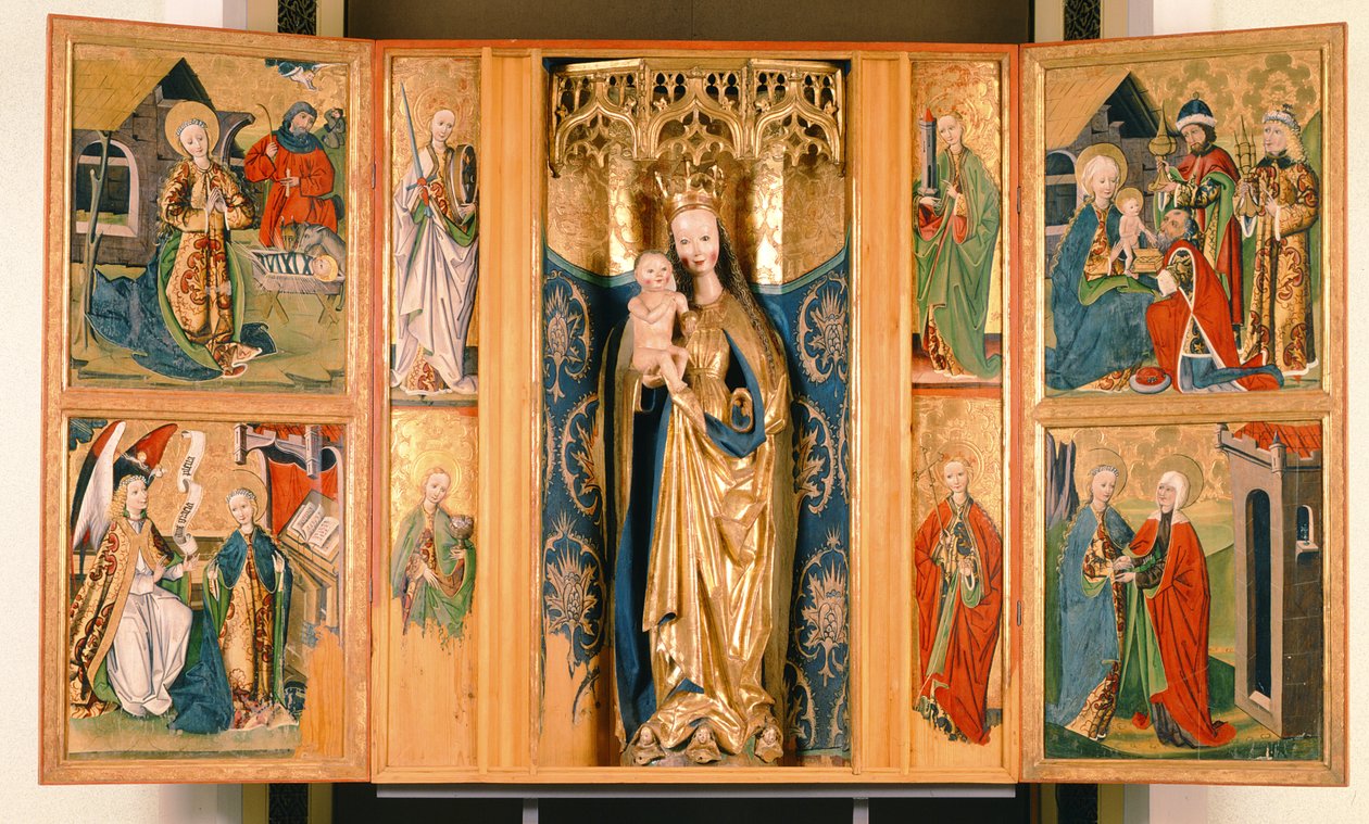 Szepeshelyi Szűz Mária oltárkép, 1480 körül (tempera a táblán) alkotó: Hungarian School
