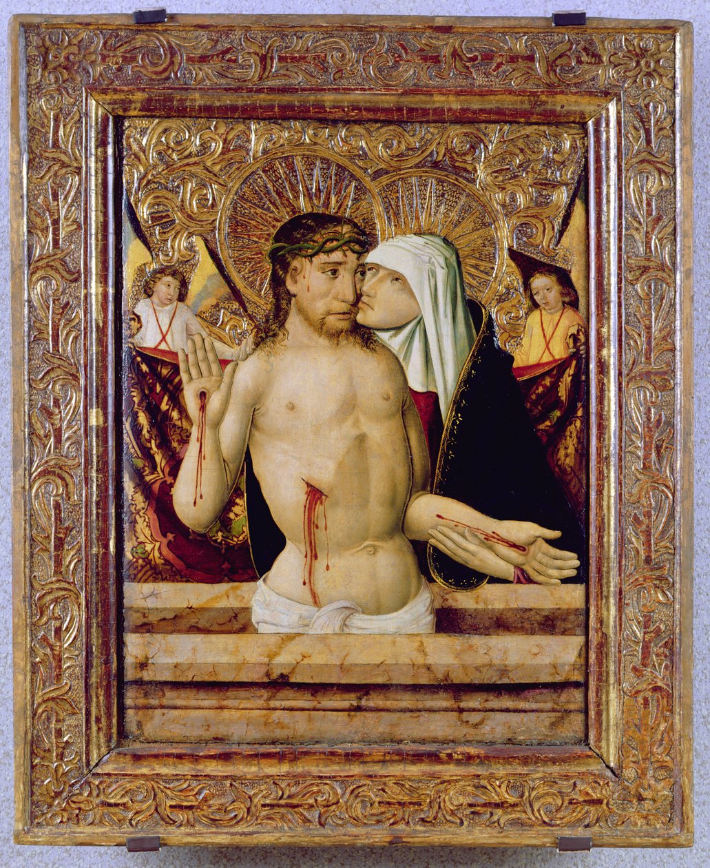 A bánat embere, Kassáról, 1470-80 körül (tempera a panelen) alkotó: Hungarian School
