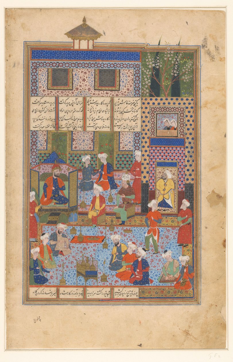 Rusztam búcsút vesz Shah Kai Khusrautól alkotó: Husain Mirza Baiqara van Herat (manner of)