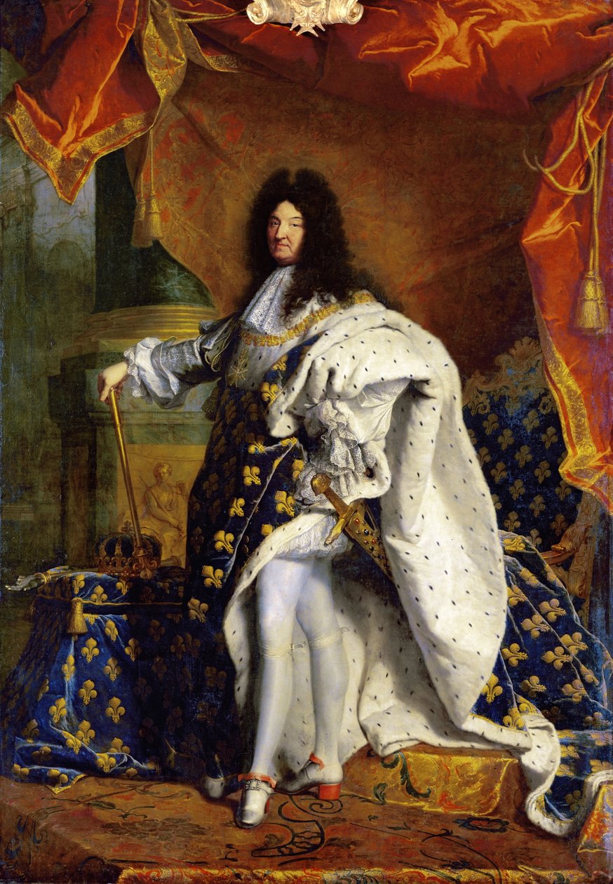 XIV. Lajos királyi jelmezben, 1701 alkotó: Hyacinthe Francois Rigaud