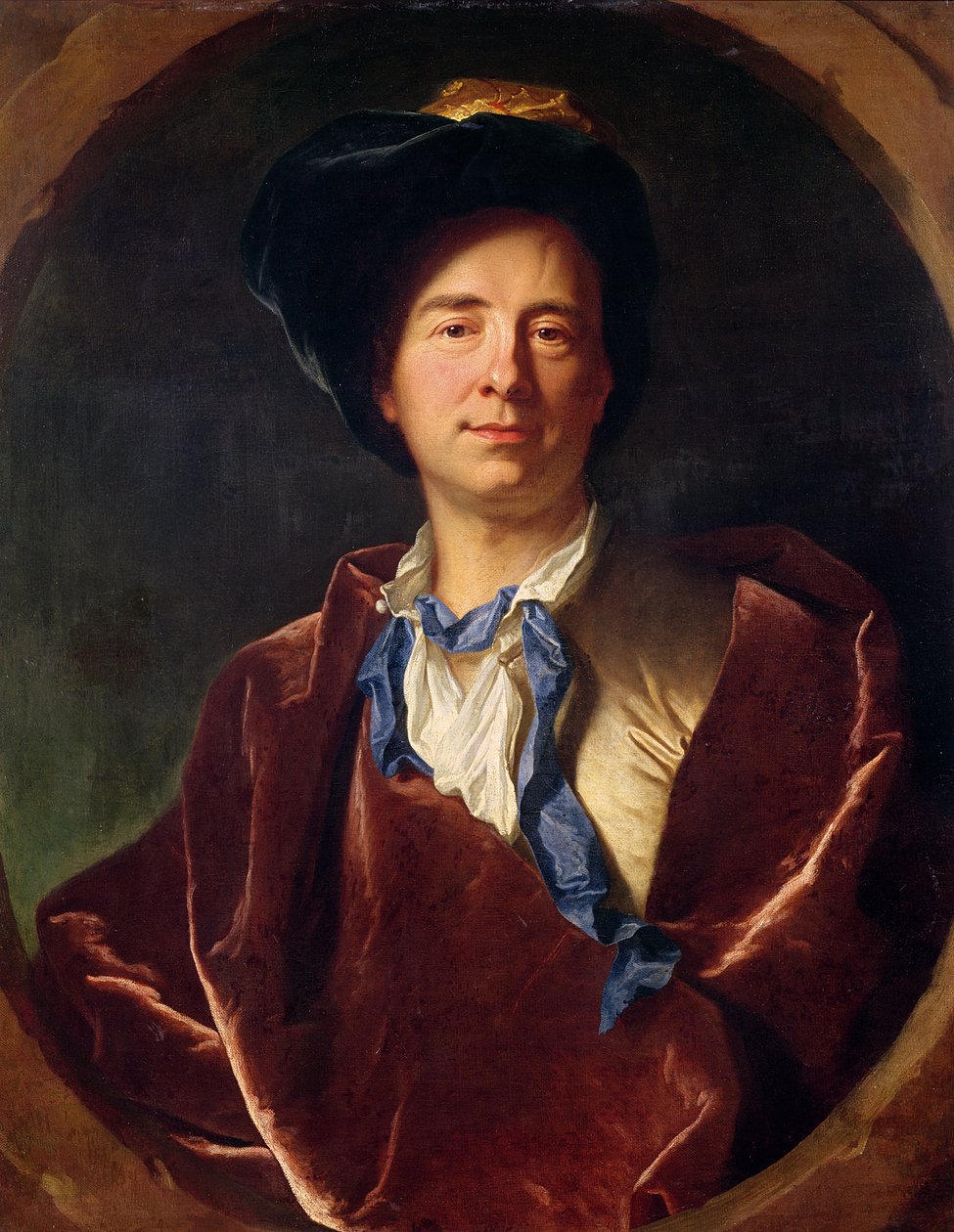 Bernard le Bovier de Fontenelle (1657-1757) portréja alkotó: Hyacinthe Francois Rigaud