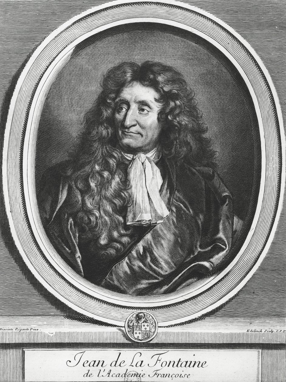 Jean de La Fontaine (1621-95) Gerard Edelinck (1640-1707) metszete alkotó: Hyacinthe Francois Rigaud
