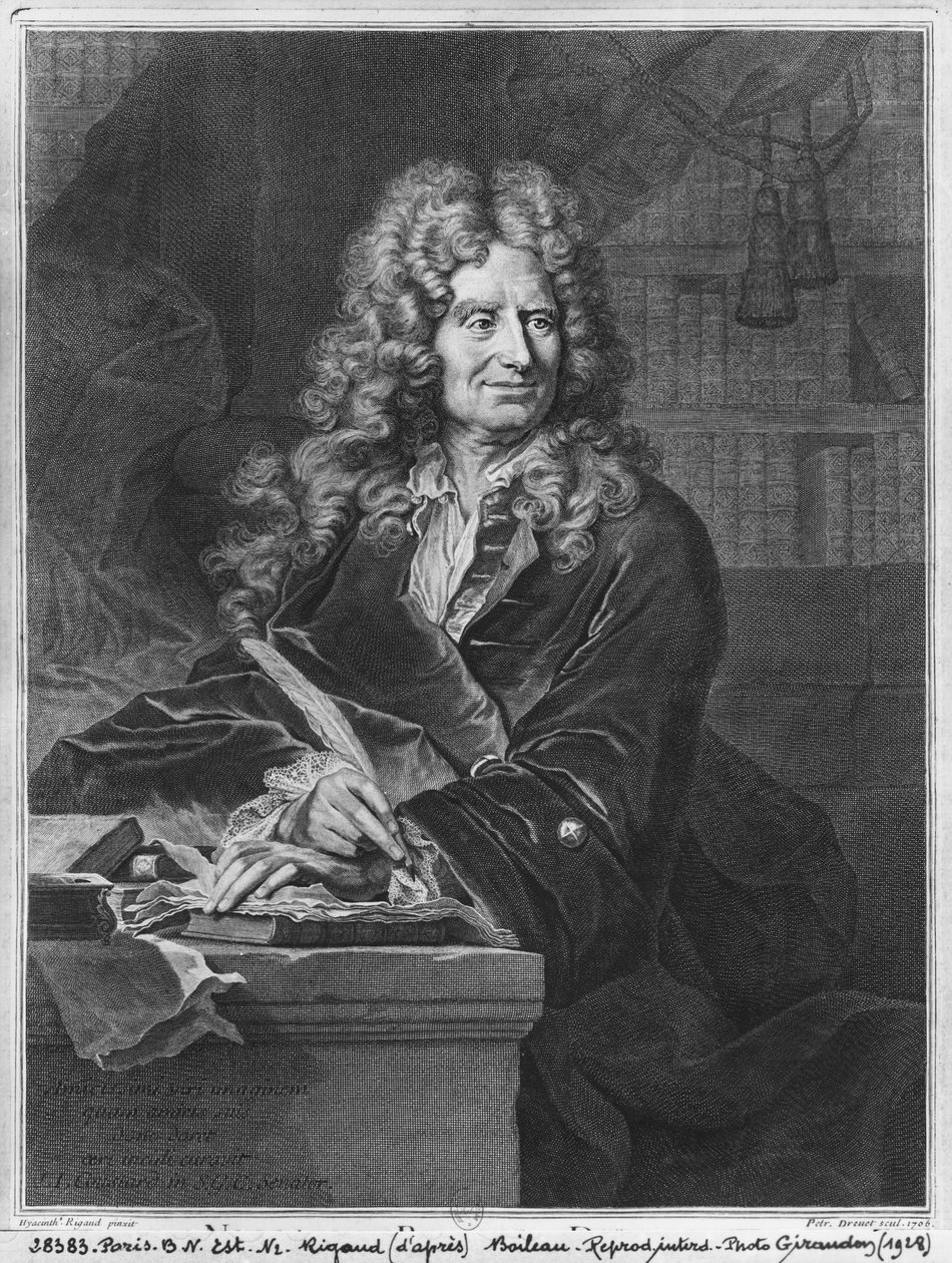Nicolas Boileau, más néven Boileau-Despreaux portréja, 1706 alkotó: Hyacinthe Francois Rigaud
