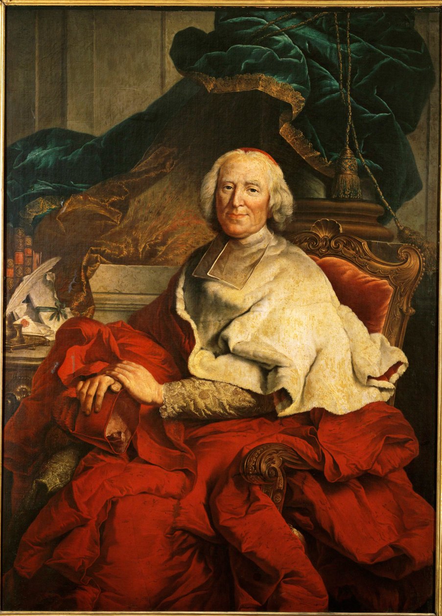 Andre-Hercule de Fleury bíboros, XV. Lajos király főminisztere ... (olaj, vászon) alkotó: Hyacinthe (studio of) Rigaud