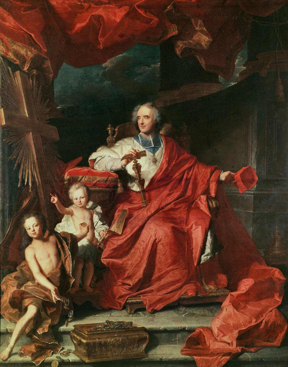 de Bouillon bíboros (1643-1715) megnyitja a „szent ajtót”, 1708 alkotó: Hyacinthe Francois Rigaud