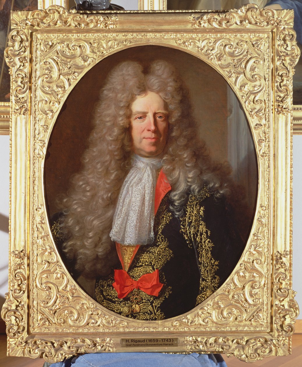 Gróf Bonaventura Ferdinánd Harrach (1636-1706), I. Lipót magyar király (1640-1705) főgondnoka, 1698 alkotó: Hyacinthe Francois Rigaud