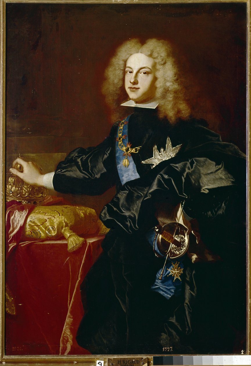V. Fülöp, Spanyolország – V. Fülöp portréja alkotó: Hyacinthe Francois Rigaud
