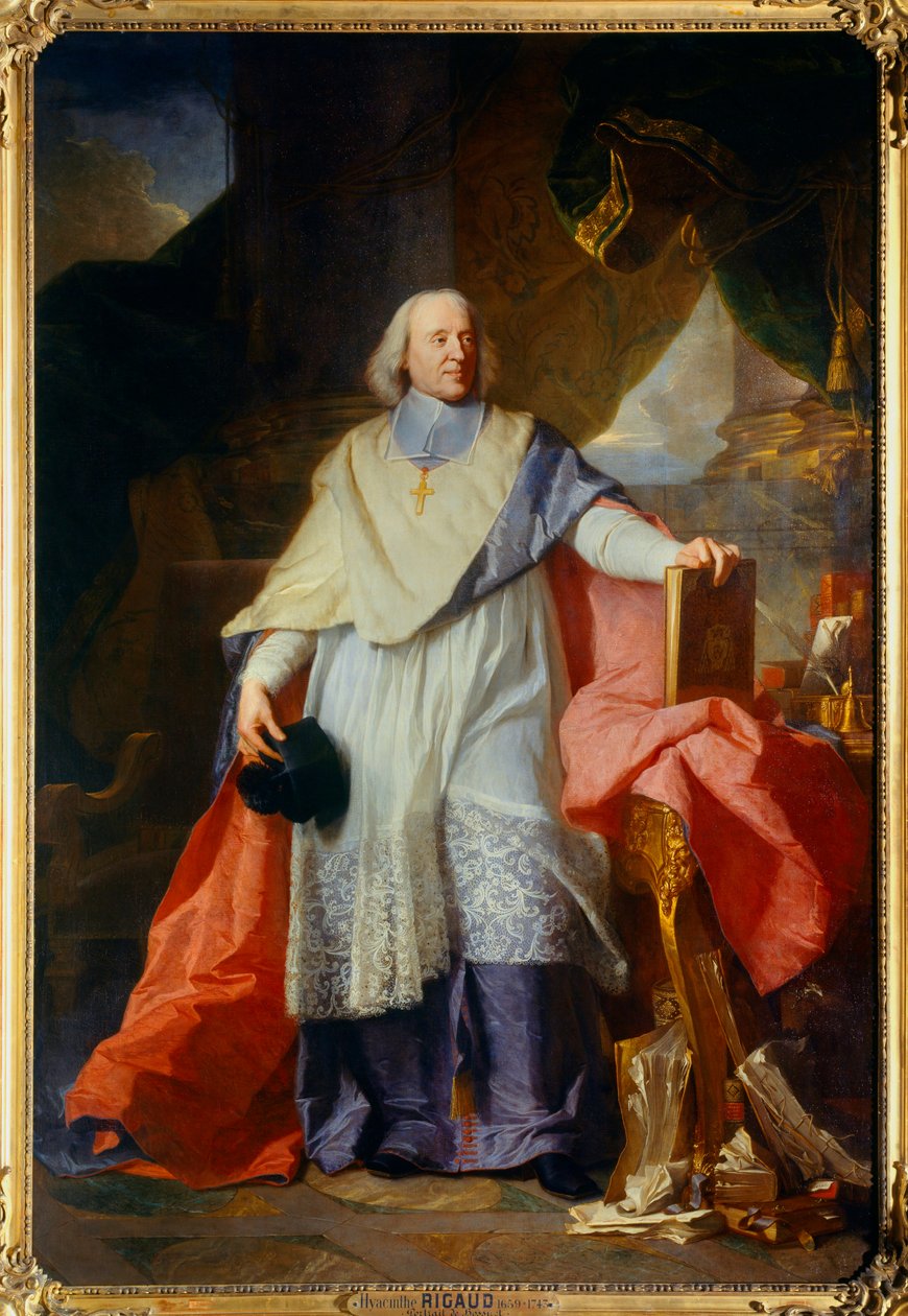 Jacques-Benigne (Jacques Benigne) Bossuet (1627-1704), meaux-i püspök egészalakos portréja Hyacinthe Rigaud festészete (1659-1743) 1702 V. 2,40 x 1,65 m alkotó: Hyacinthe Francois Rigaud