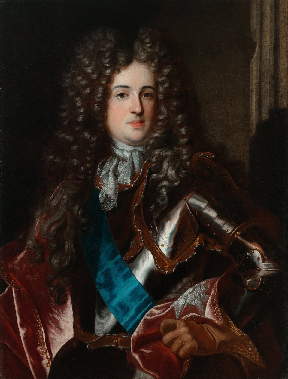 Aleksander Benedykt Stanislaw Sobieski (1677-1714) portréja Aleksander Benedykt Sobieski - Rigaud, Hyacinthe Francois Honore, Kör - kb 1696 - Olaj, vászon - 112,5x89 - Wilanow Palace Museum alkotó: Hyacinthe Francois Rigaud