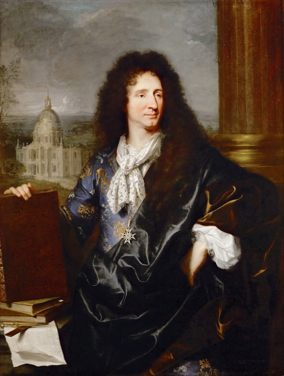 Jules Hardouin-Mansart portréja 1646-1701 alkotó: Hyacinthe Francois Rigaud