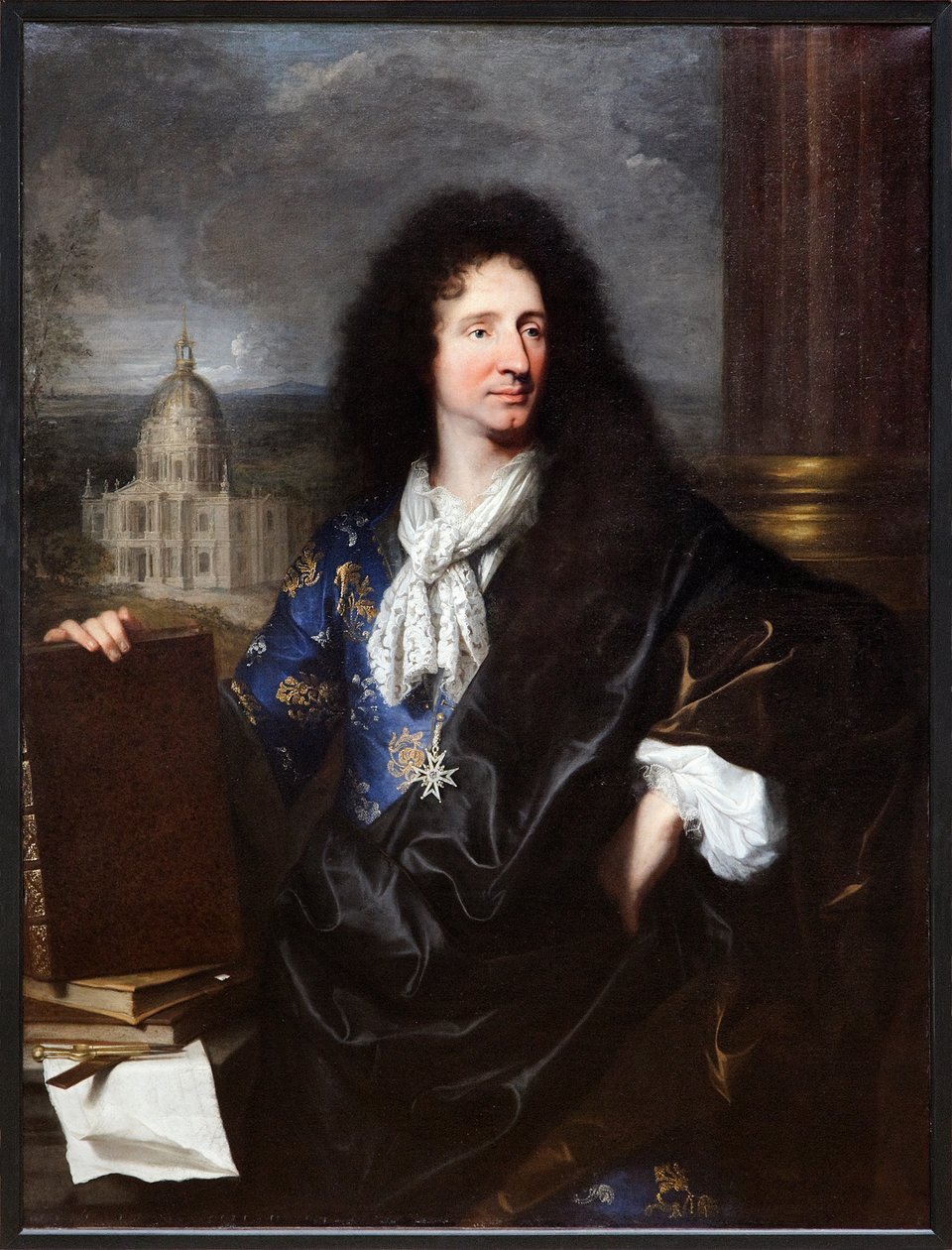 Jules Hardouin Mansart portréja (olaj, vászon) alkotó: Hyacinthe Francois Rigaud