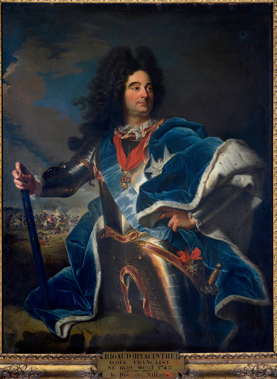 Louis Claude Hector portréja Villars hercege, francia marechal (1652-1734) Az Aranygyapjú Rend nyaklánca (1659-1743) kb. 1714 alkotó: Hyacinthe Francois Rigaud