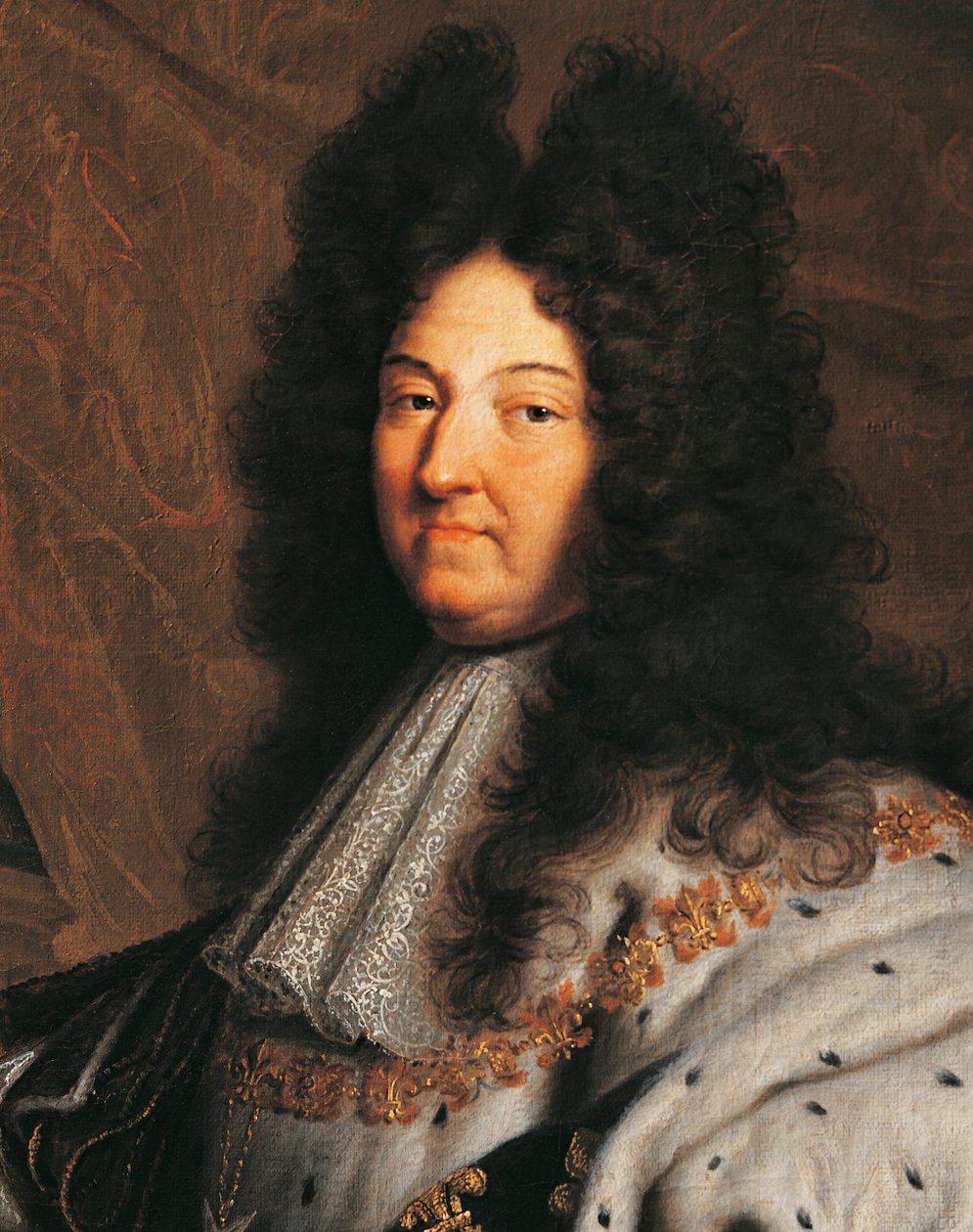 XIV. Lajos francia, Nagy Lajos vagy a Napkirály (1638-1715) néven ismert portréja, Hyancinthe Rigaud (1659-1743) festménye alkotó: Hyacinthe Francois Rigaud